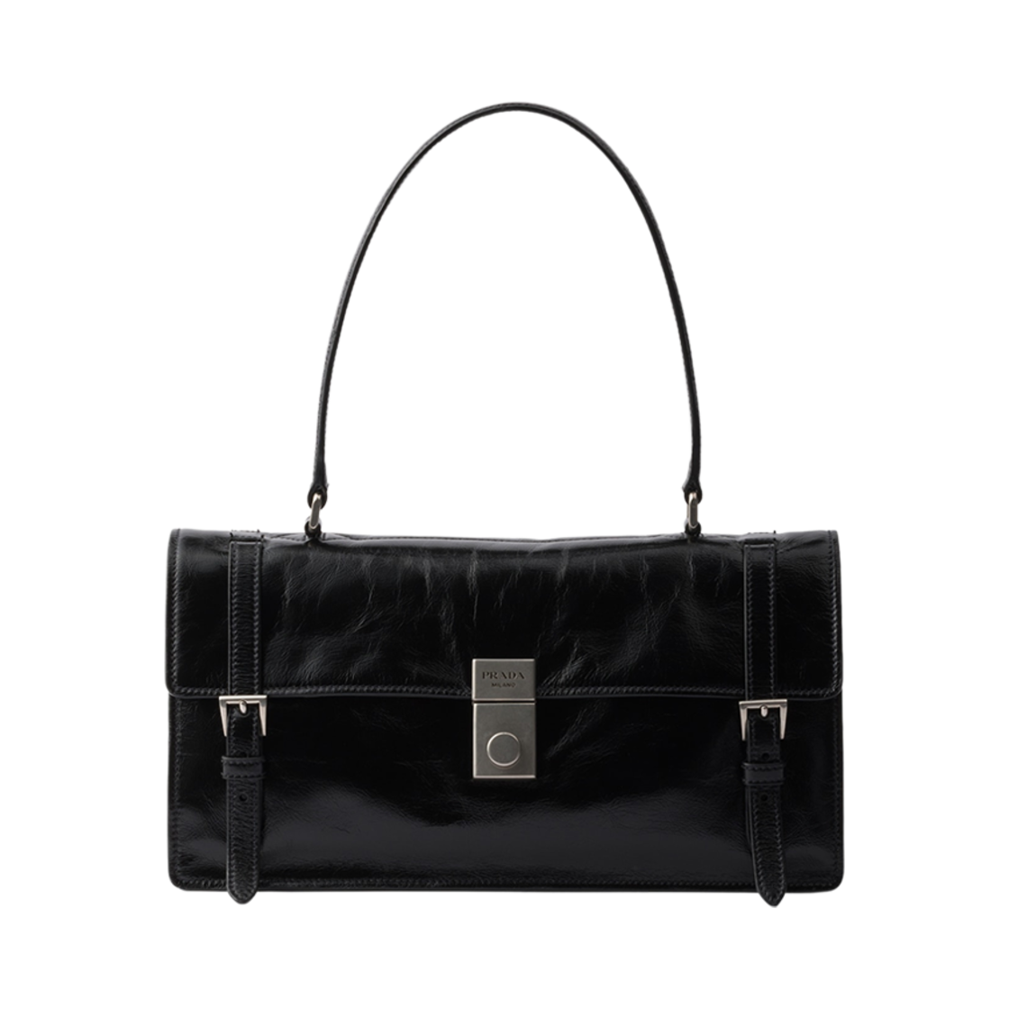 1BN026-2CYR-F0002 Prada Medium Leather Handbag Black