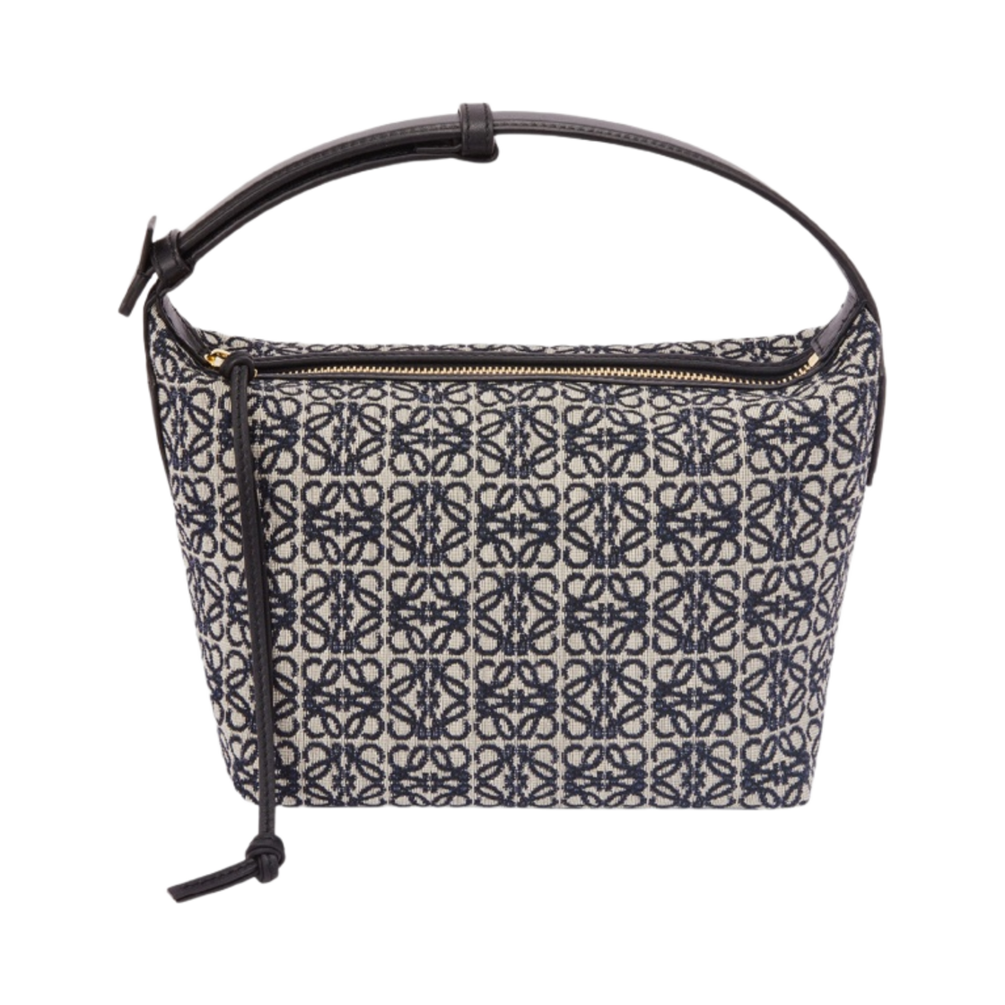 로에베 스몰 큐비백 아나그램 자카드 카프스킨 네이비 블랙(Loewe Small Cubi Bag in Anagram Jacquard Calfskin Navy Black) - 1