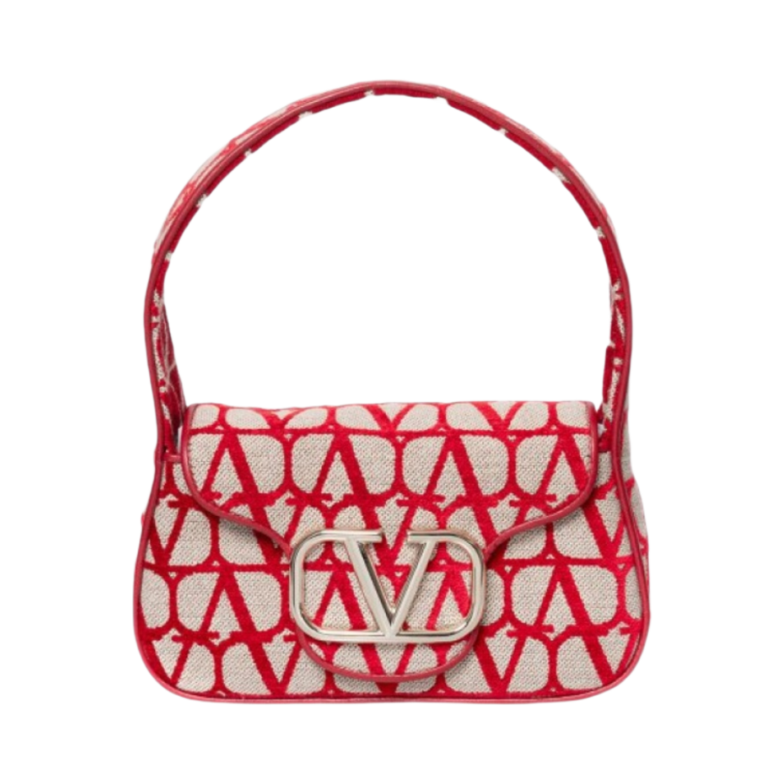 B0M16JSQJ4A Valentino Toile Iconographe Small Hobo Bag Beige Red