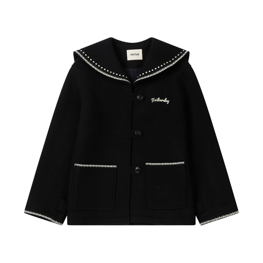 F244CT02 Fritur Sailor Half Coat Navy_F244CT02