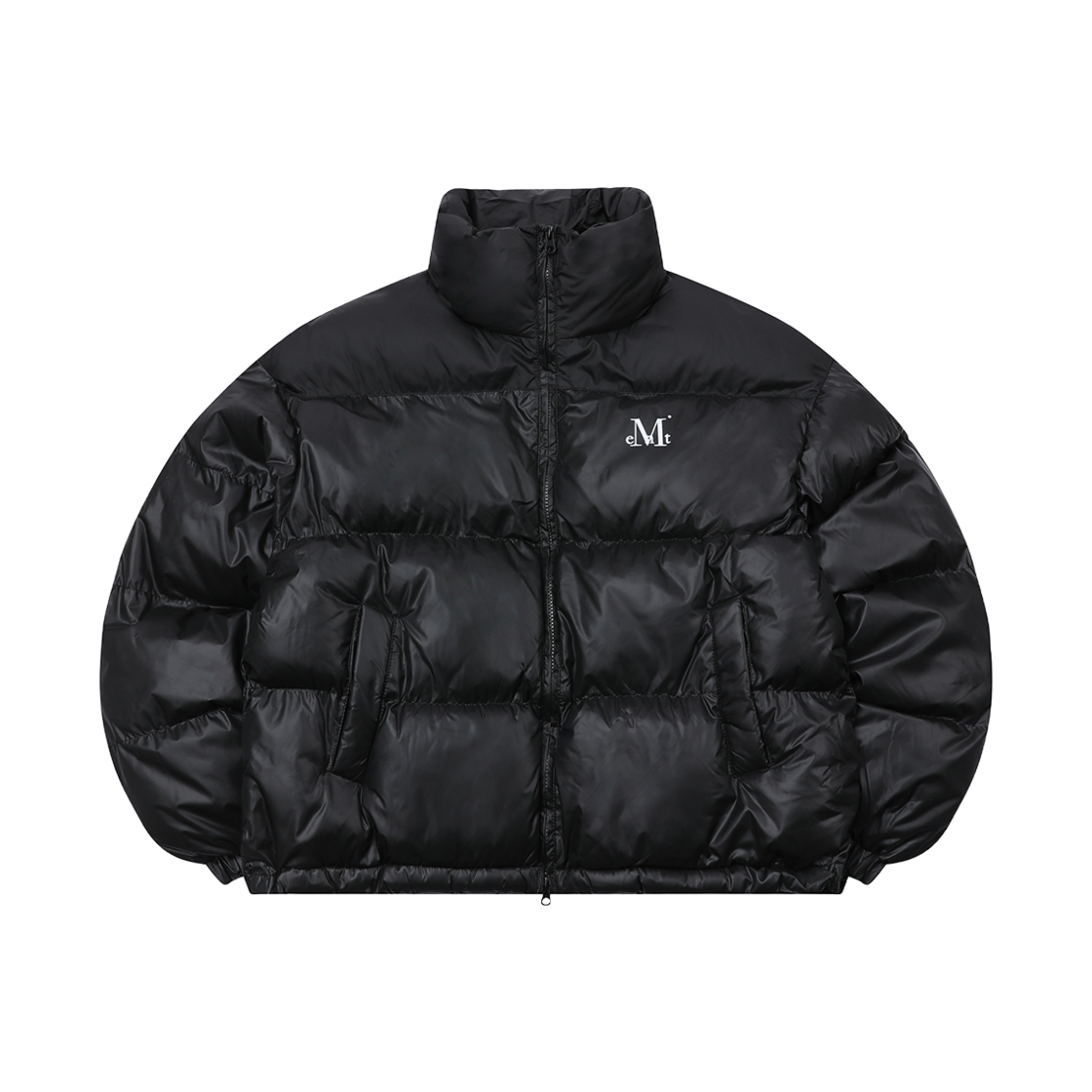무센트 투썬 하이넥 글로시 패딩 블랙(MUCENT Tosun High Neck Glossy Padding Black)