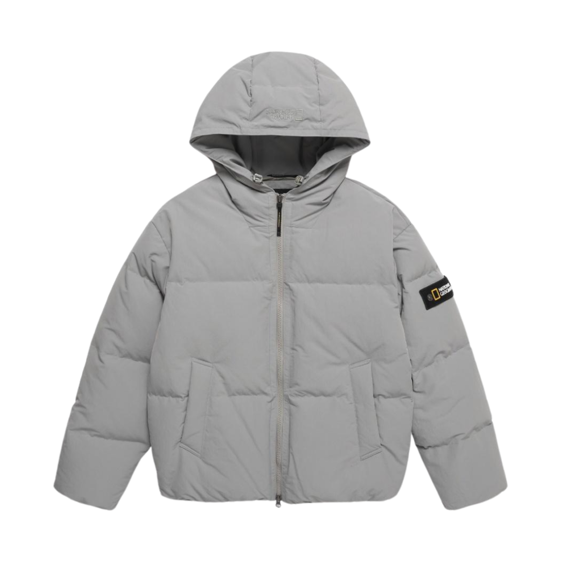 N244UDW922 National Geographic Hooded Heron Goose Down Jumper Lichen Khaki