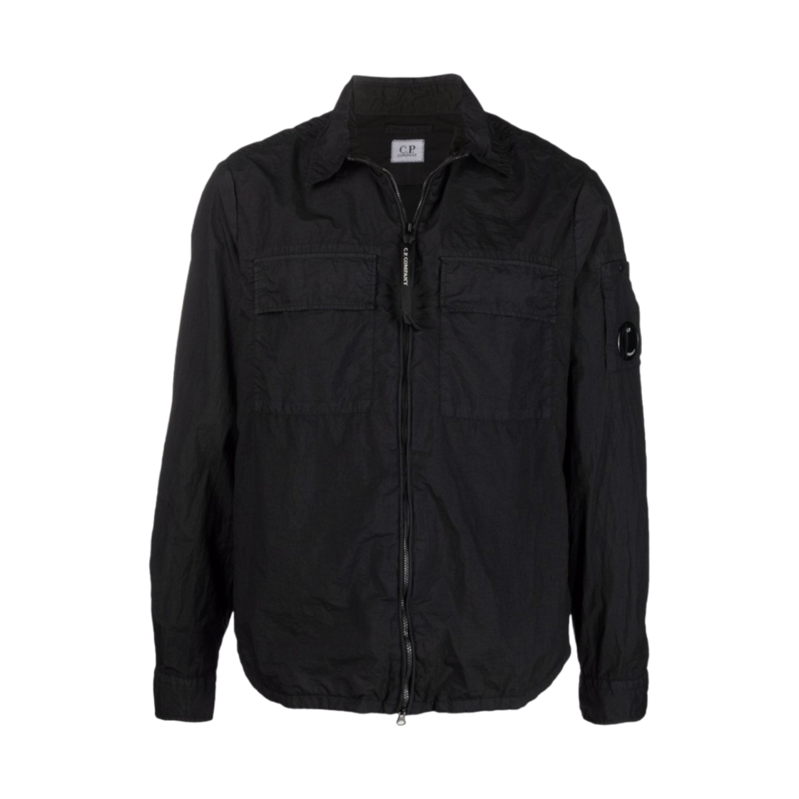 C.P. 컴퍼니 테일론 L 지퍼 오버셔츠 블랙 - 21FW(C.P. Company Taylon L Zipped Overshirt Black - 21FW)