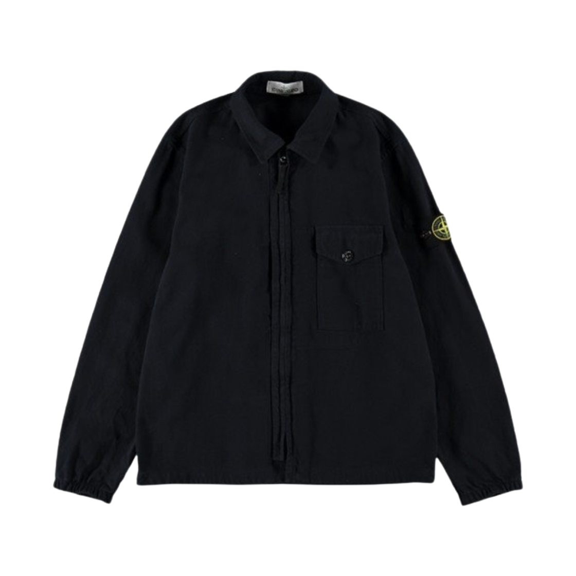 스톤 아일랜드 10704 텍스쳐드 브러쉬드 리사이클 코튼 오버셔츠 네이비 블루 - 21FW(Stone Island 10704 Textured Brushed Recycled Cotton Overshirt Navy Blue - 21FW) - 1