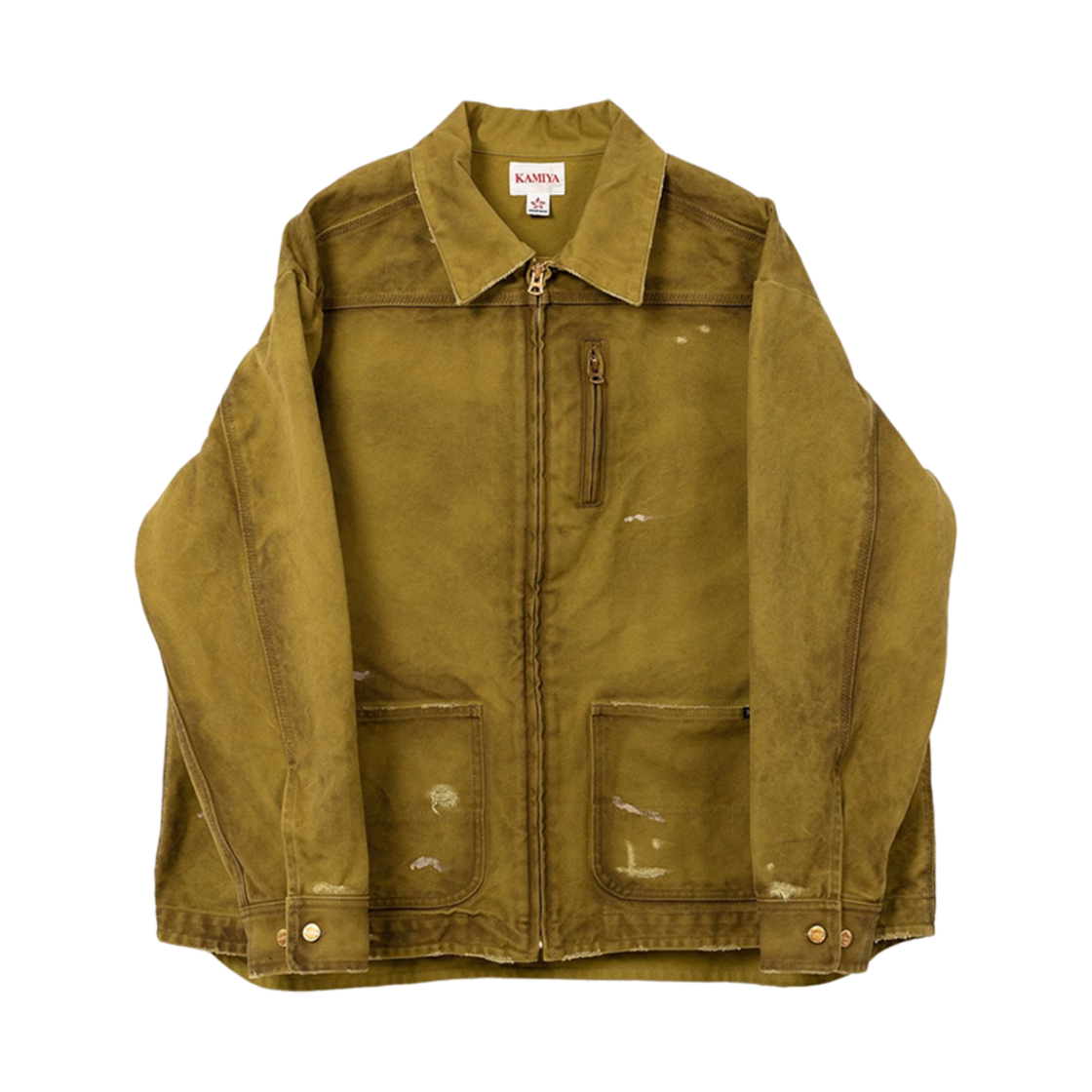 G13JK023 Kamiya Boro Duck Jacket Yellow