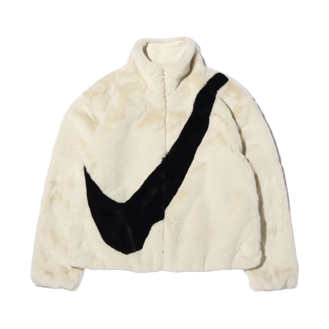 (W) 나이키 NSW 포우 퍼 자켓 파슬 - US/EU((W) Nike NSW Faux Fur Jacket Fossil - US/EU) - 1