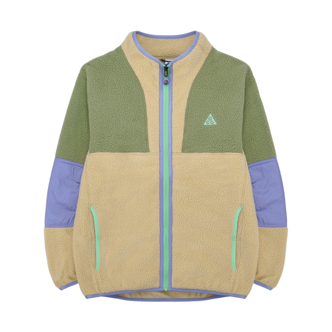 (키즈) 나이키 ACG 써마핏 플리스 풀 집 자켓 그린 멀티 컬러((Kids) Nike ACG Therma-Fit Fleece Full Zip Jacket Green Multi Color) - 1