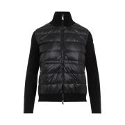 (W) Moncler Tricot Zip-Up Cardigan Black - 24FW