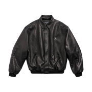 Balenciaga Sporty B Shearling Jacket Black