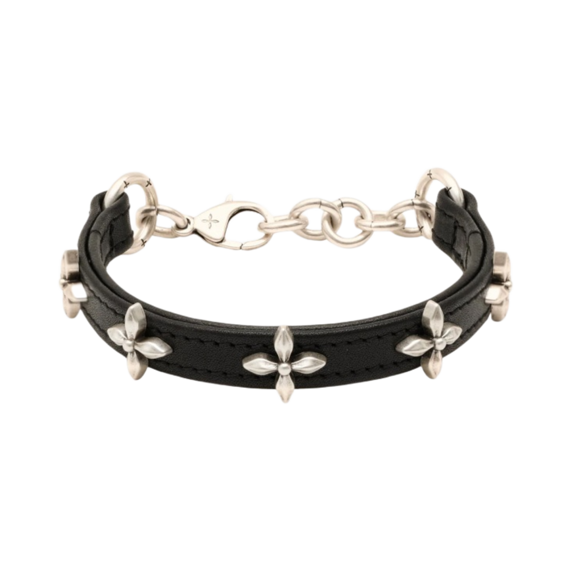 BLT06B (W) SMFK Compass Garden Leather Anklet Black