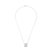 Emporio Armani Stainless Steel Logo Pendant Necklace Silver