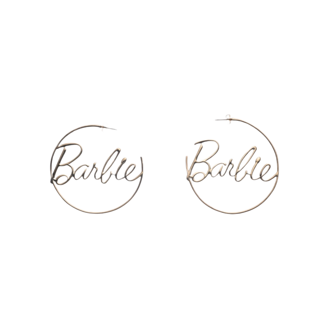 (W) 자라 x 바비 매텔 후프 이어링 골든((W) Zara x Barbie Mattel Hoop Earrings Golden) - 1