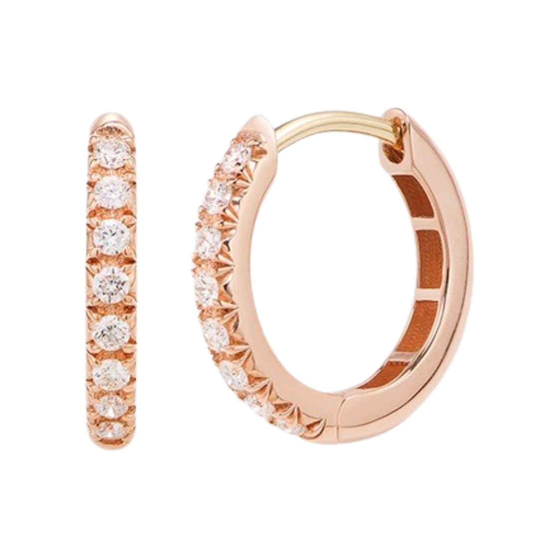 미꼬 우먼 미니 리츠 다이아몬드 이어링 핑크 골드(Miko Women Mini Ritz Diamond Earring Pink Gold)