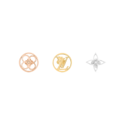 (W) Louis Vuitton LV Lace Earrings S00 Yellow Gold Rose Gold Silver