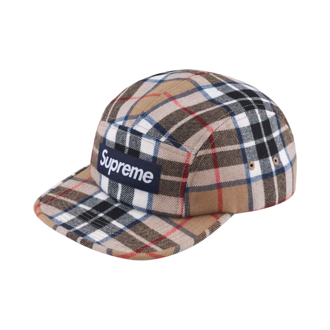 슈프림 로크캐런 캠프캡 탄 플레이드 - 24FW