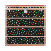 (W) Louis Vuitton x YK Painted Dots Monogram Square 90 Black