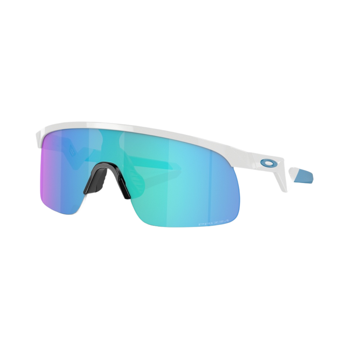 (유스) 오클리 레지스터 폴리쉬드 화이트 프레임 프리즘 사파이어 렌즈 하이 브릿지 핏((Youth) Oakley Resistor Polished White Frame Prizm Sapphire Lenses High Bridge Fit) - 1