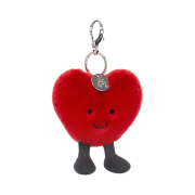 Jellycat Amuseables Heart Bag Charm Red
