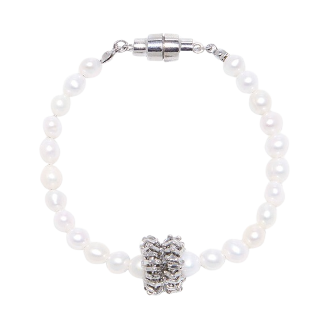 포트레이트 리포트 브로큰 스태츄 펄 브레이슬릿 실버(Portrait Report Broken Staute Pearl Bracelet Silver)