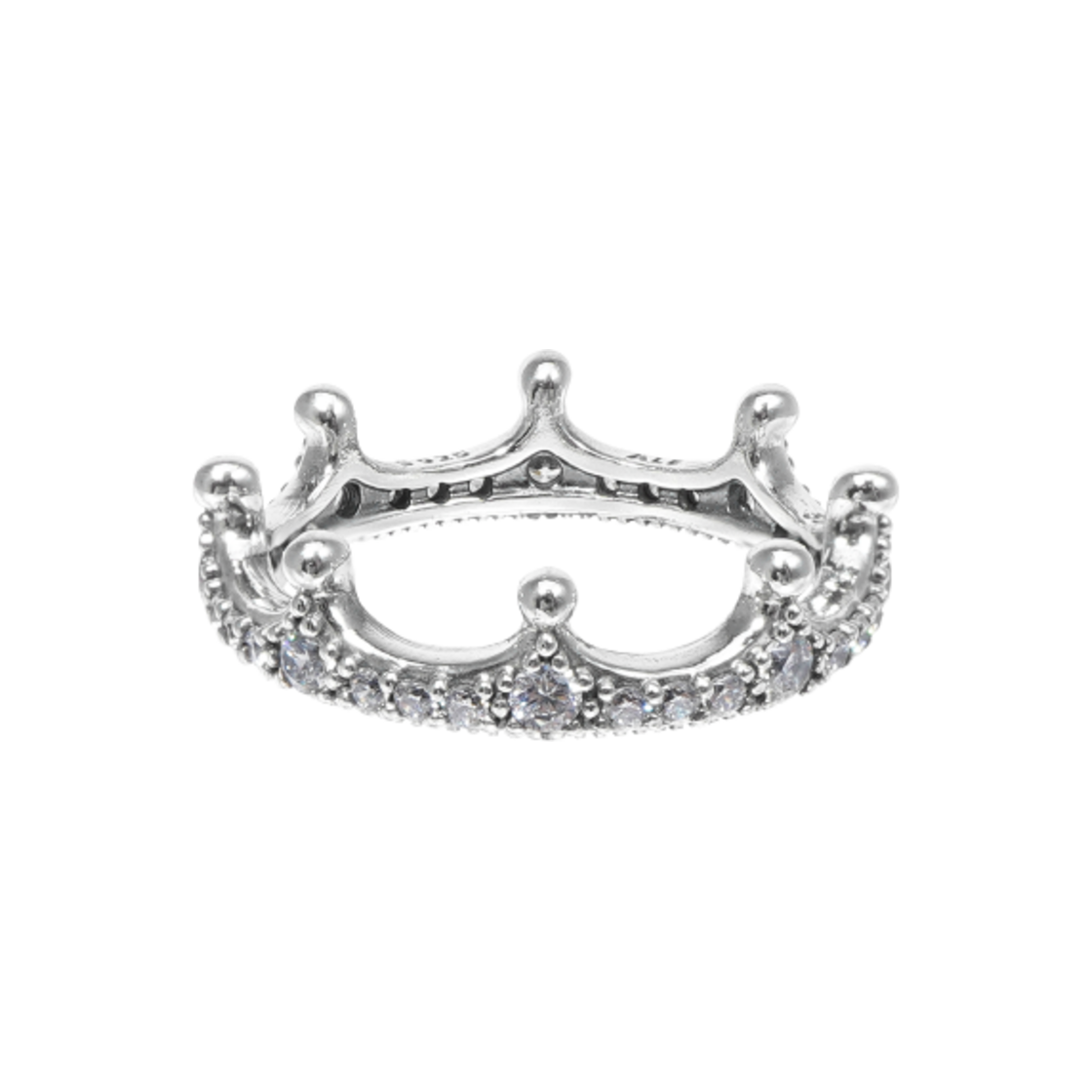 (W) 판도라 스파클링 크라운 링 스털링 실버 클리어((W) Pandora Sparkling Crown Ring Sterling Silver Clear) - 1