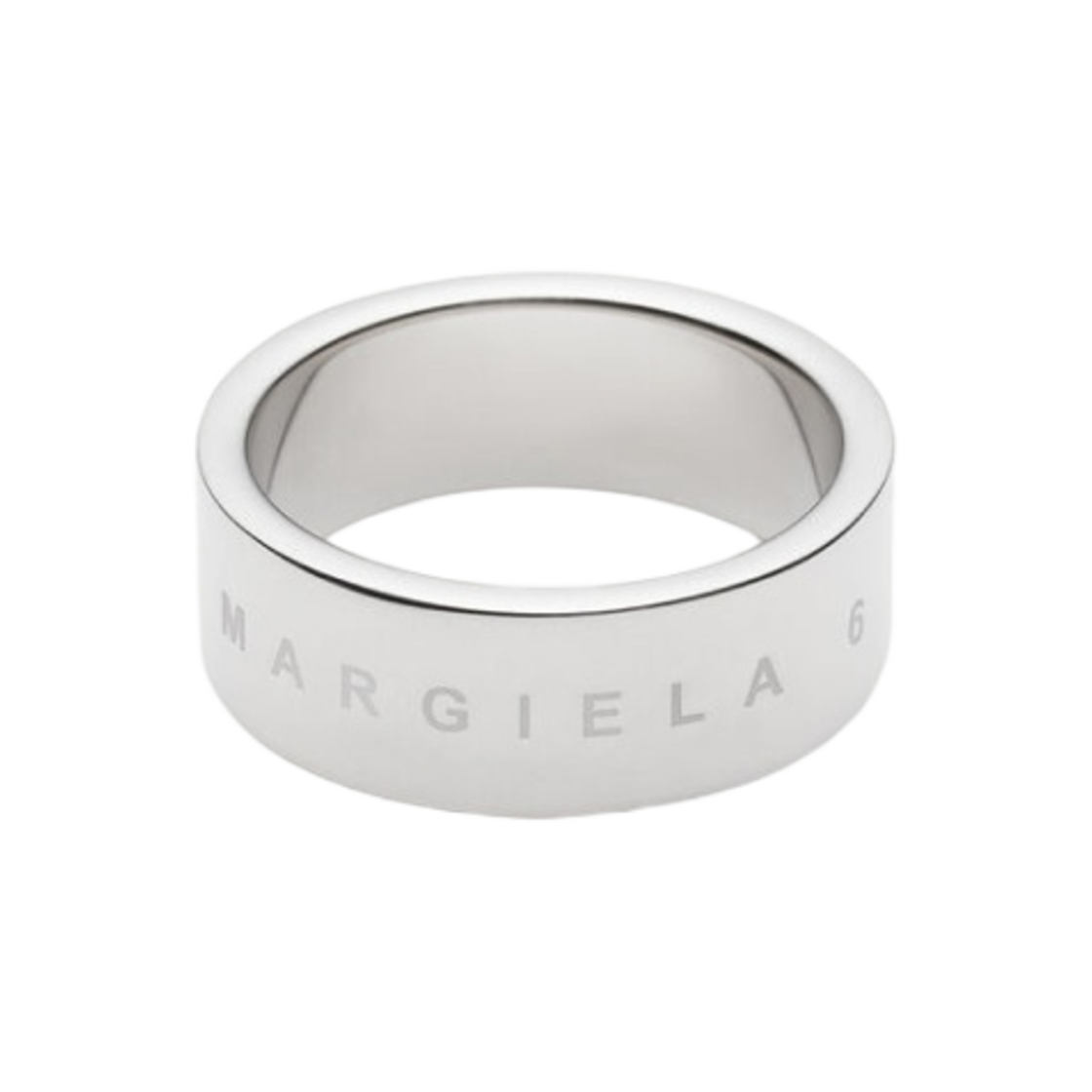 (W) MM6 메종 마르지엘라 미니멀 로고 링 실버 팔라듐((W) MM6 Maison Margiela Minimal Logo Ring Silver Palladium)
