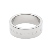 (W) MM6 Maison Margiela Minimal Logo Ring Silver Palladium