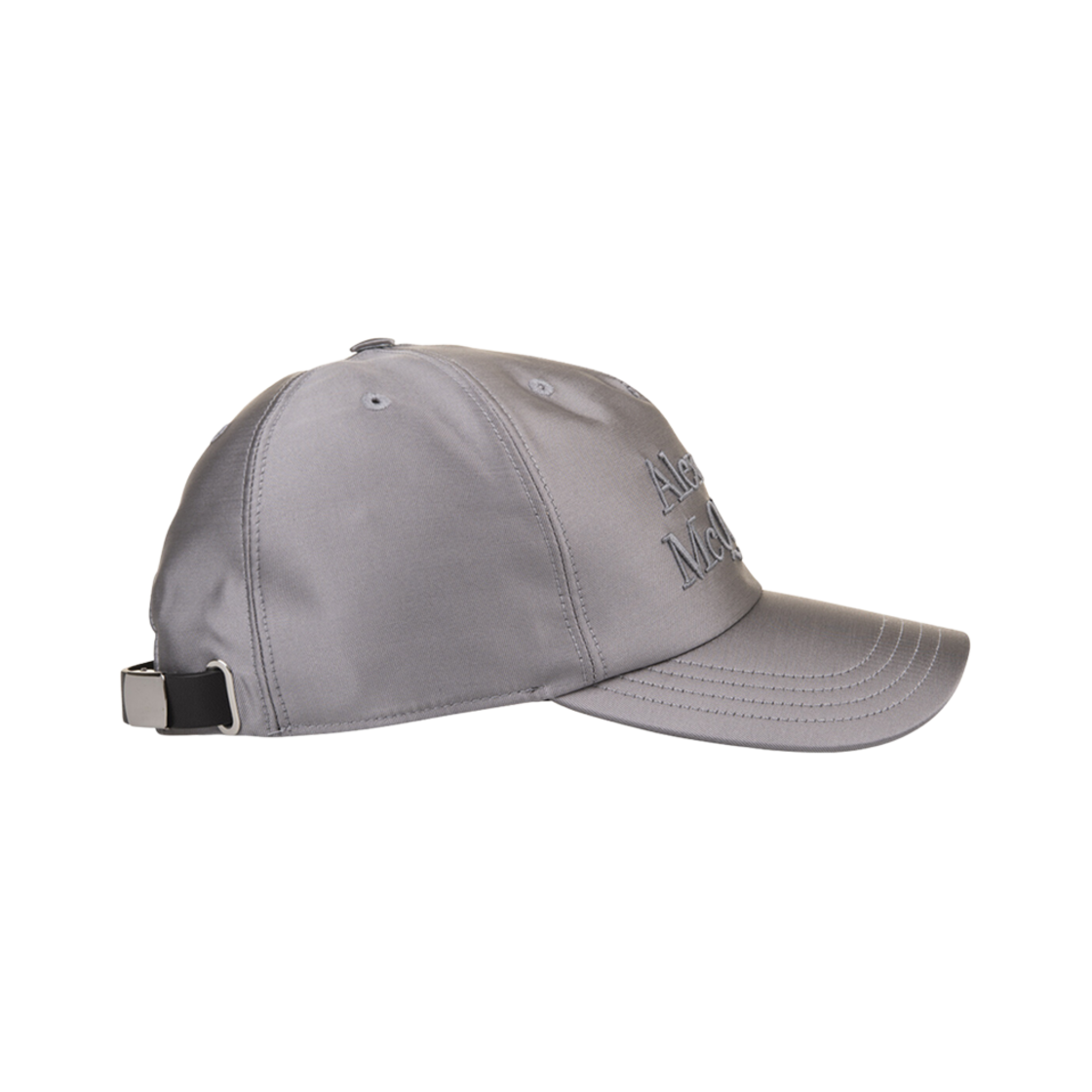 알렉산더 맥퀸 실크 블렌드 로고 베이스볼 캡 그레이(Alexander McQueen Silk Blend Logo Baseball Cap Grey) - 2