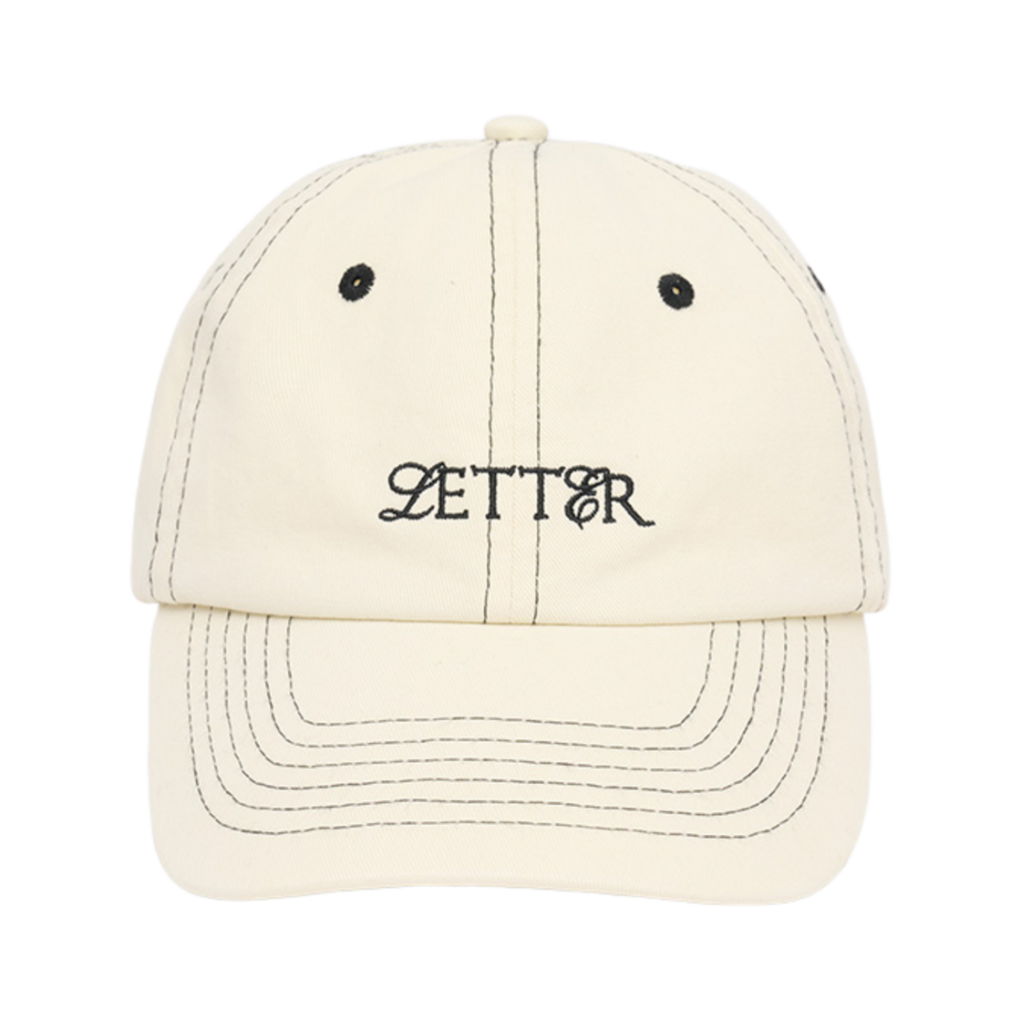 제너럴아이디어 유니섹스 레터 자수 볼캡 아이보리(General Idea Unisex Letter Embroidery Ball Cap Ivory)
