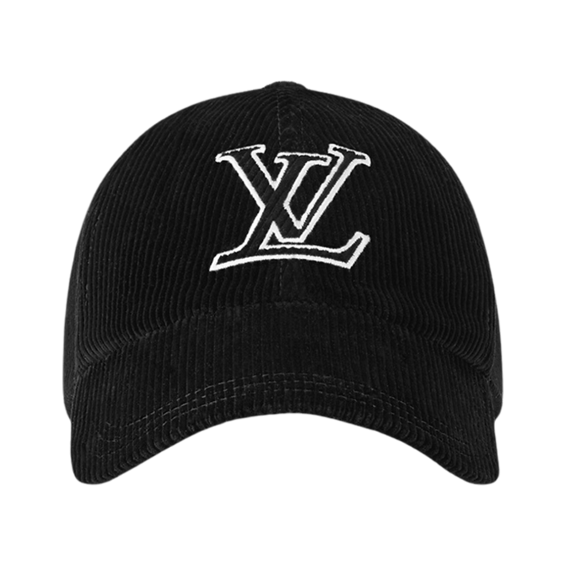 M7784L Louis Vuitton LV Signature Corduroy Cap Black