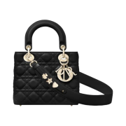 Dior Small Lady Bag My ABCDior Cannage Lambskin Black