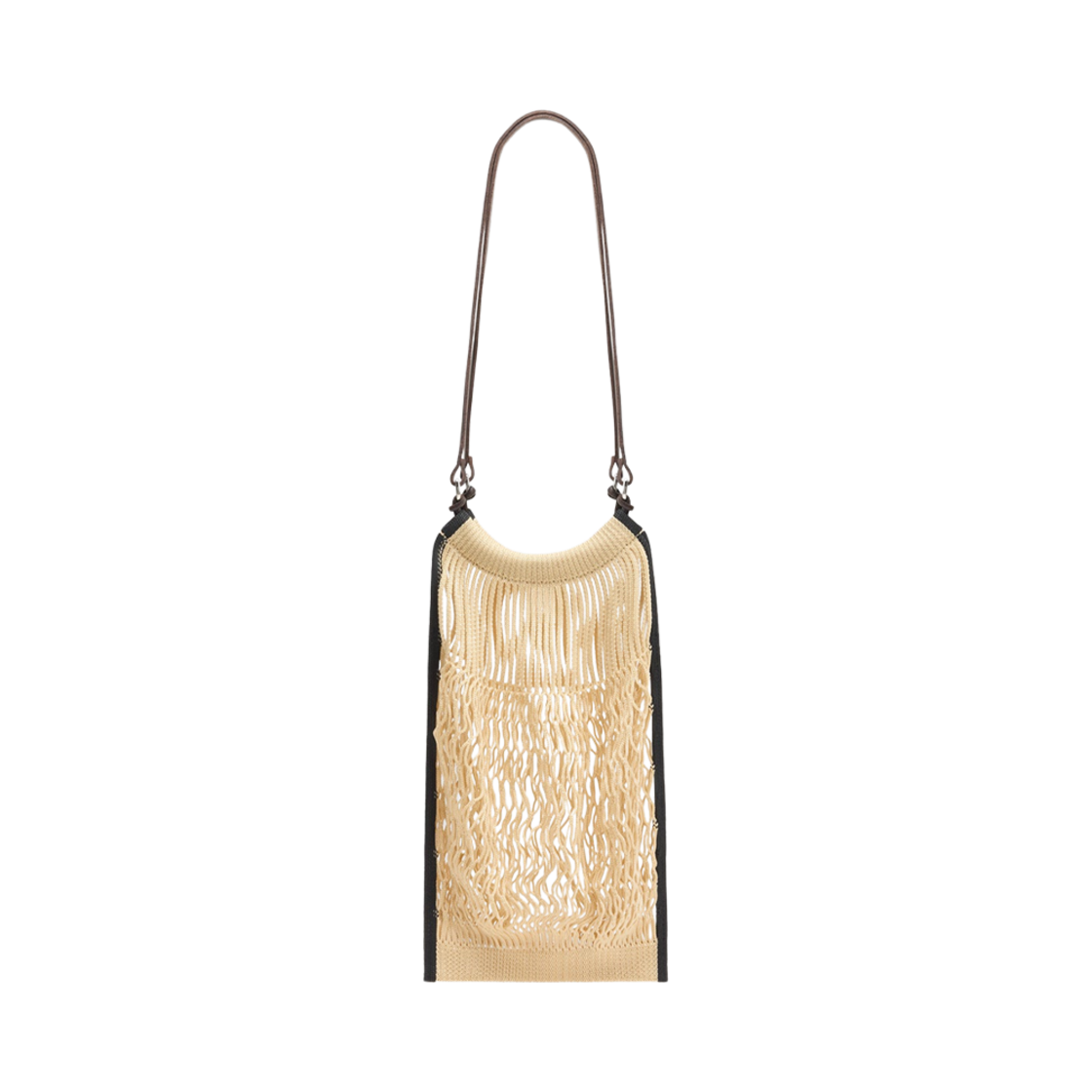 르메르 나일론 네트 미디움 필트 네트 쇼핑백 라이트 베이지 블랙(Lemaire Nylon Net Medium Filt Net Shopping Bag Light Beige Black)