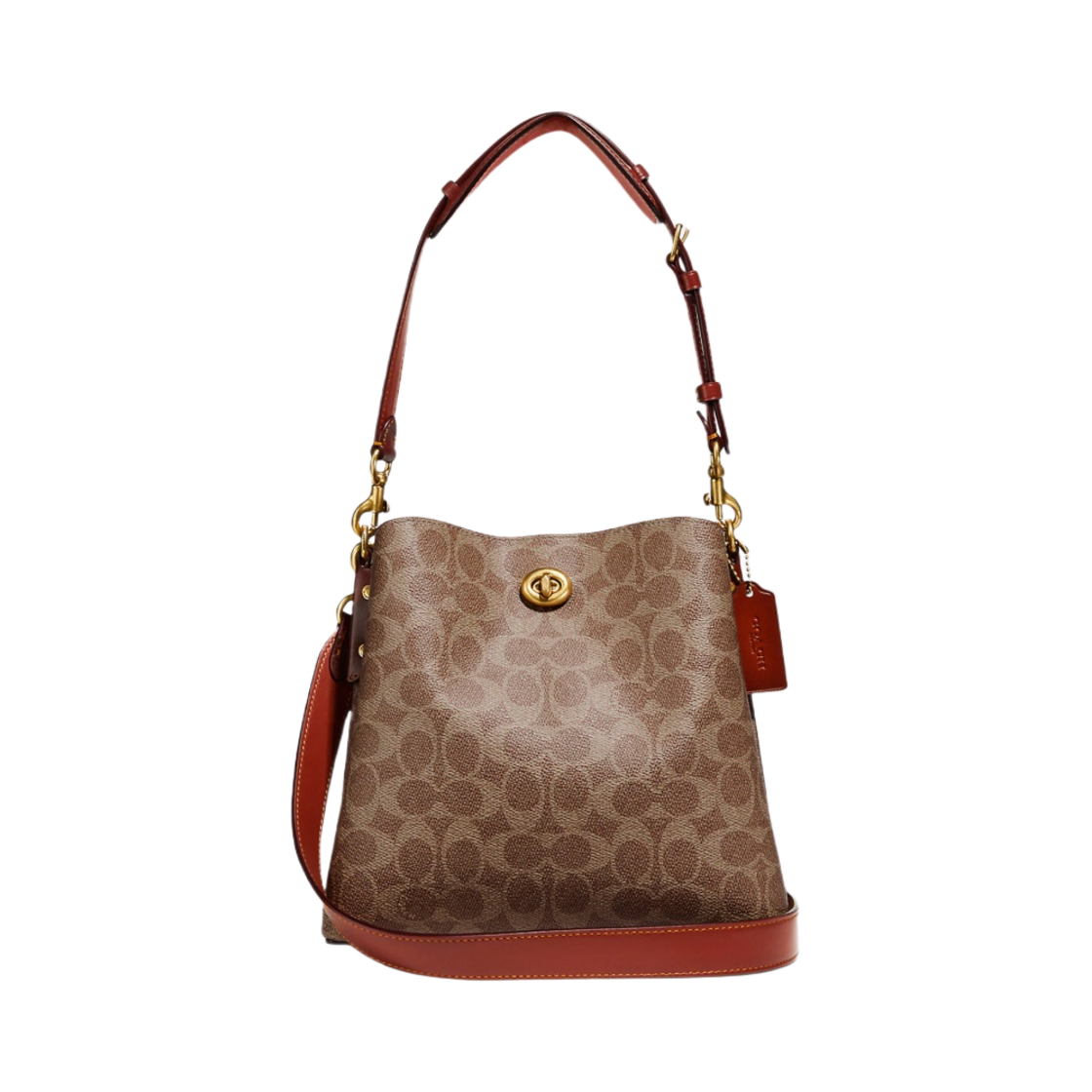 코치 윌로우 버킷백 시그니쳐 캔버스 탄 러스트(Coach Willow Bucket Bag in Signature Canvas Tan Rust) - 1