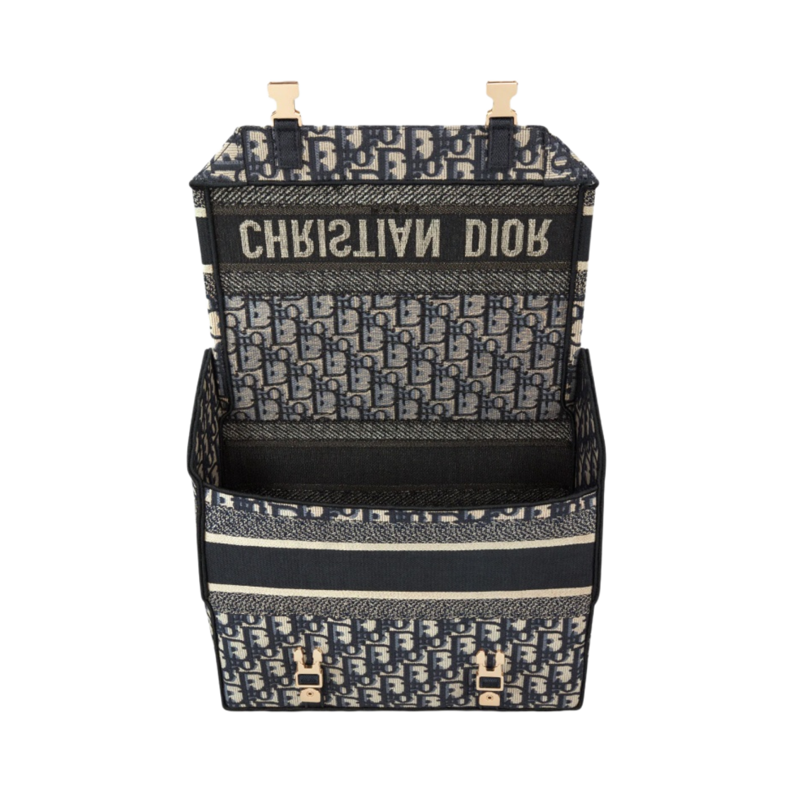 디올 디올캠프 미디움 백 블루 디올 오블리크 자수(Dior Diorcamp Medium Bag Blue Dior Oblique Embroidery) - 6
