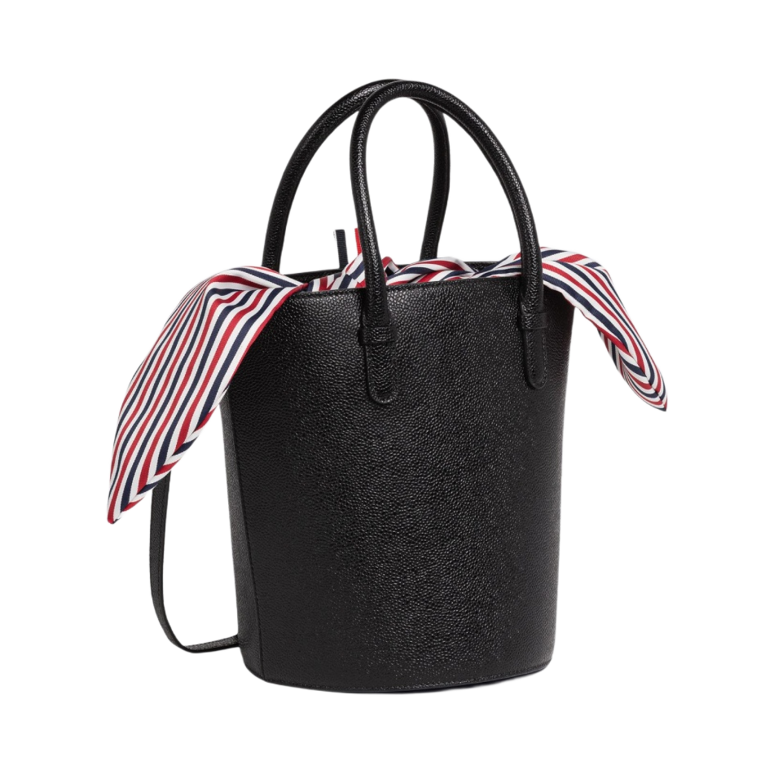 톰브라운 페블 그레인 레더 버킷백 블랙(Thom Browne Pebble Grain Leather Bucket Bag Black) - 2