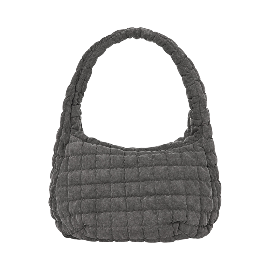 코스 오버사이즈 퀼티드 크로스바디 백 그레이 데님(COS Oversized Quilted Crossbody Bag Grey Denim)