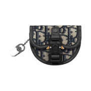 Dior Nano Gallop Pouch Beige Black Dior Oblique Jacquard