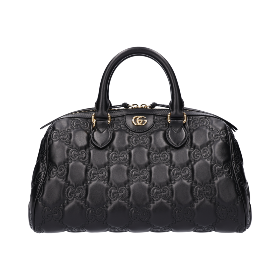 702242 [A등급] Gucci Vintage Matelasse Top Handle Bag Black - 대표 이미지 #1