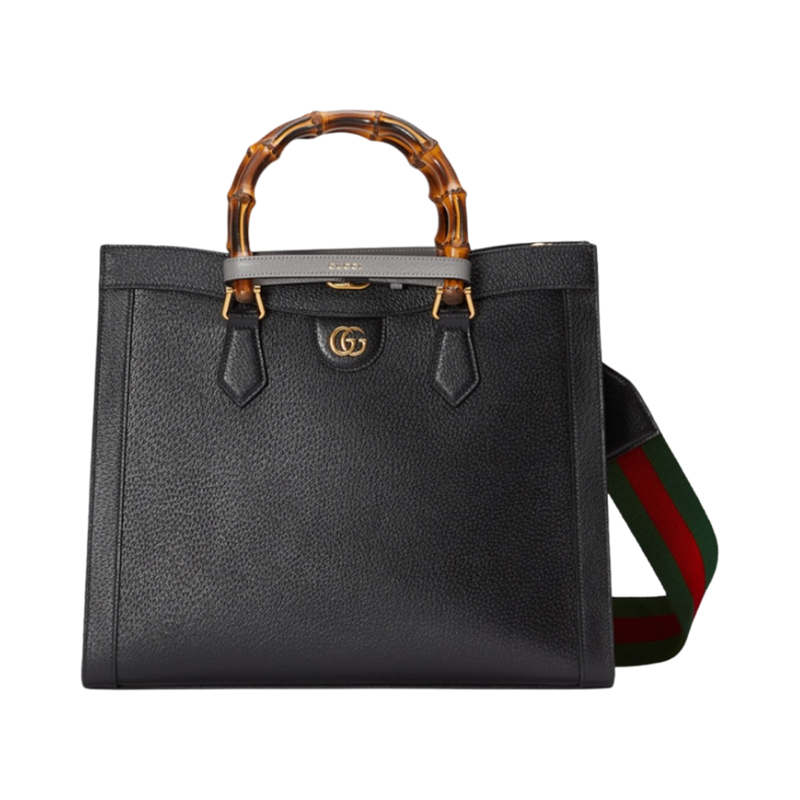 구찌 다이애나 미디움 토트백 블랙 레더(Gucci Diana Medium Tote Bag Black Leather) - 1