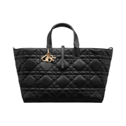 Dior Large Toujours Bag Macrocannage Calfskin Black