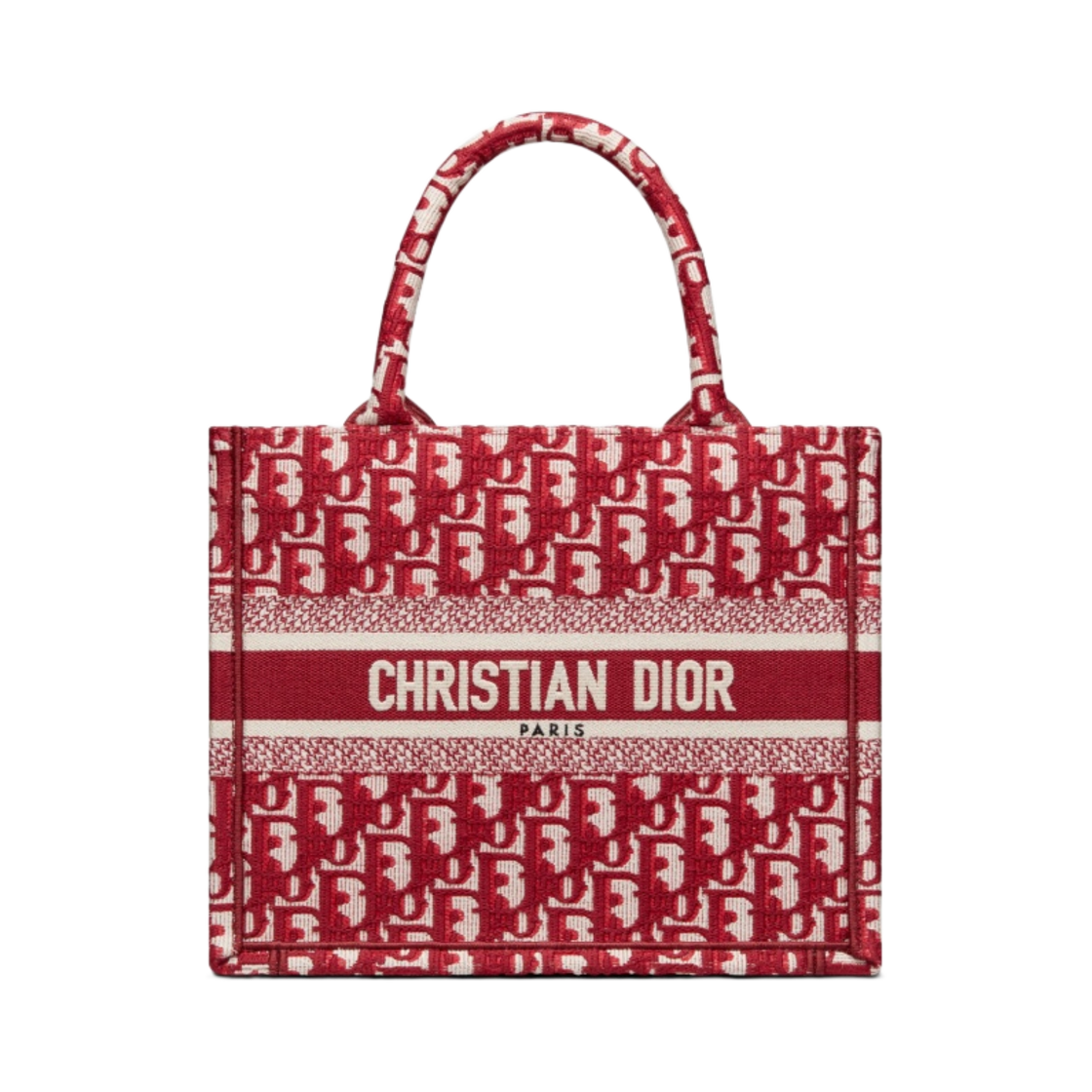 디올 스몰 북 토트백 버건디 디올 오블리크 자수(Dior Small Book Tote Burgundy Dior Oblique Embroidery) - 1