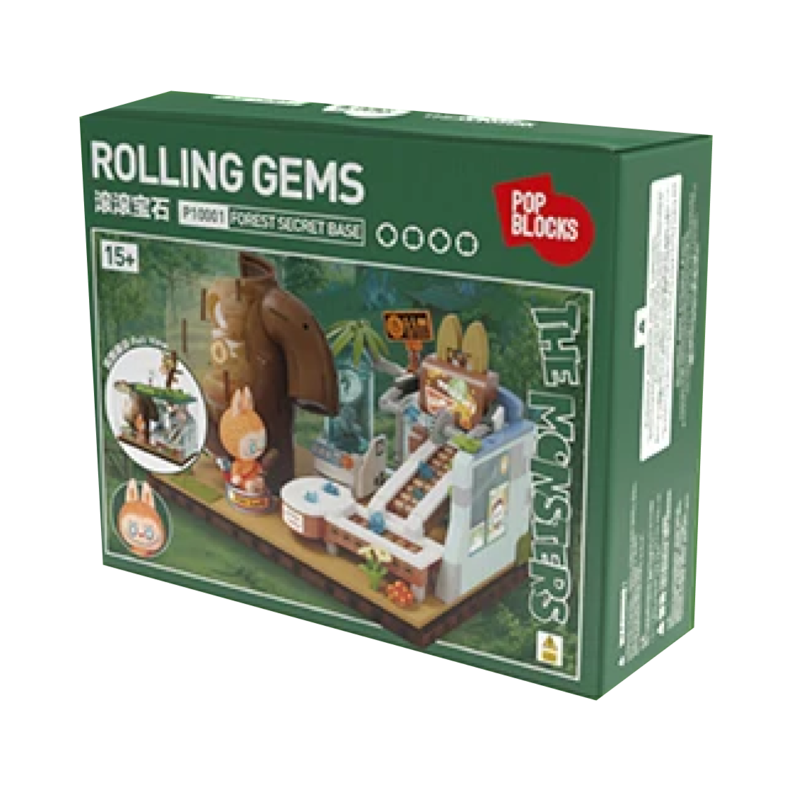 팝마트 라부부 더 몬스터즈 마을 숲속 비밀 기지 시리즈 블록 보석 공장(Pop Mart Labubu The Monsters Forest Secret Base Series Block Rolling Gems) - 1