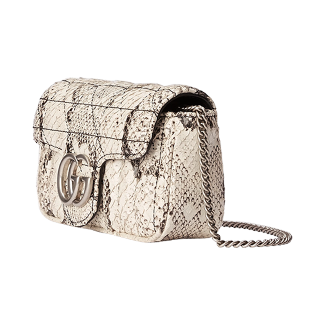 구찌 GG 마몽 파이썬 슈퍼 미니백 베이지(Gucci GG Marmont Python Super Mini Bag Beige) - 2