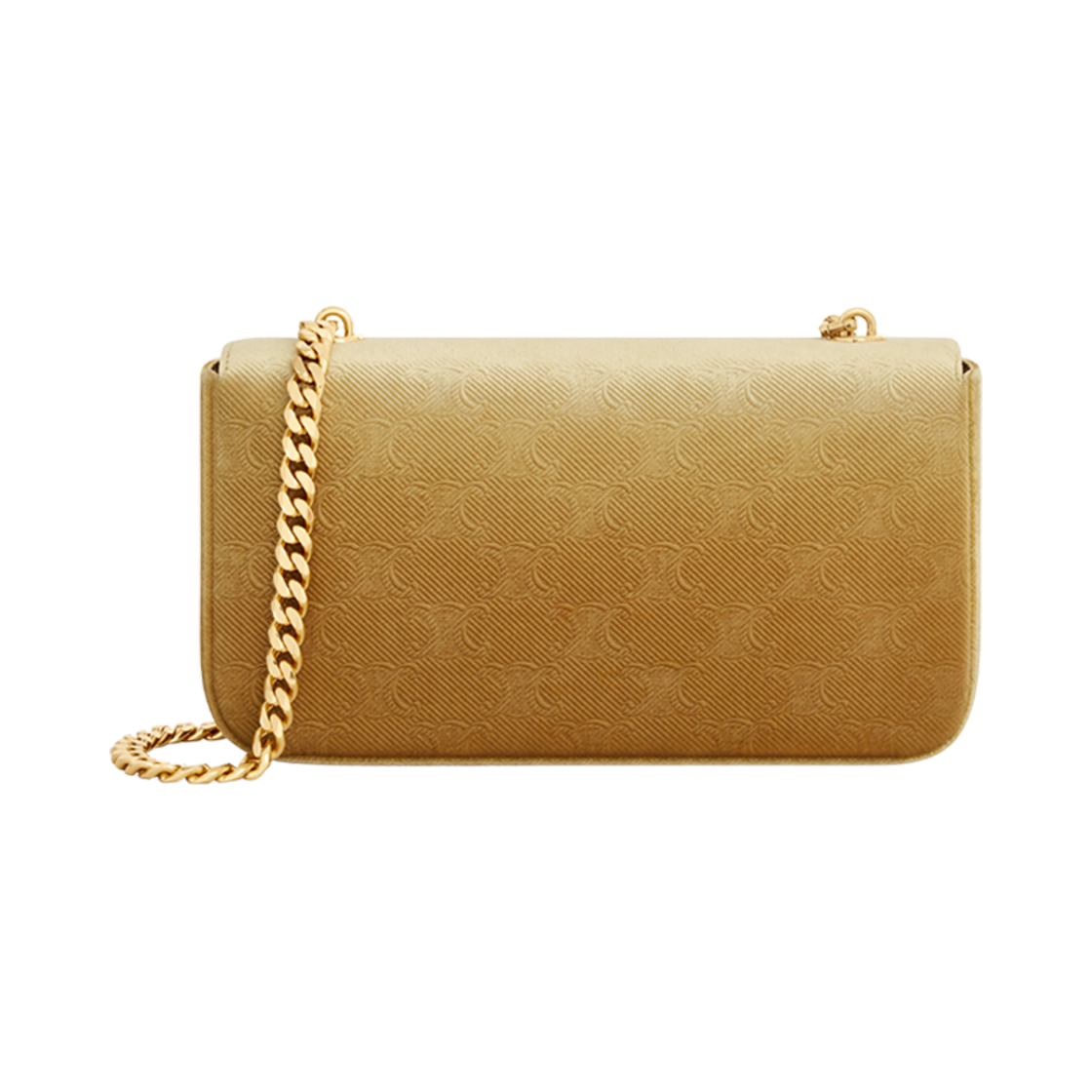셀린느 체인 숄더백 클로드 벨벳 트리옹프 올오버 골드(Celine Chain Shoulder Bag Claude in Velvet with Triomphe All-Over Gold) - 3
