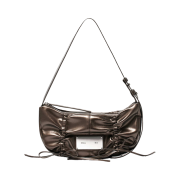 Matin Kim Half Shirring Ribbon Round Bag in Bronze