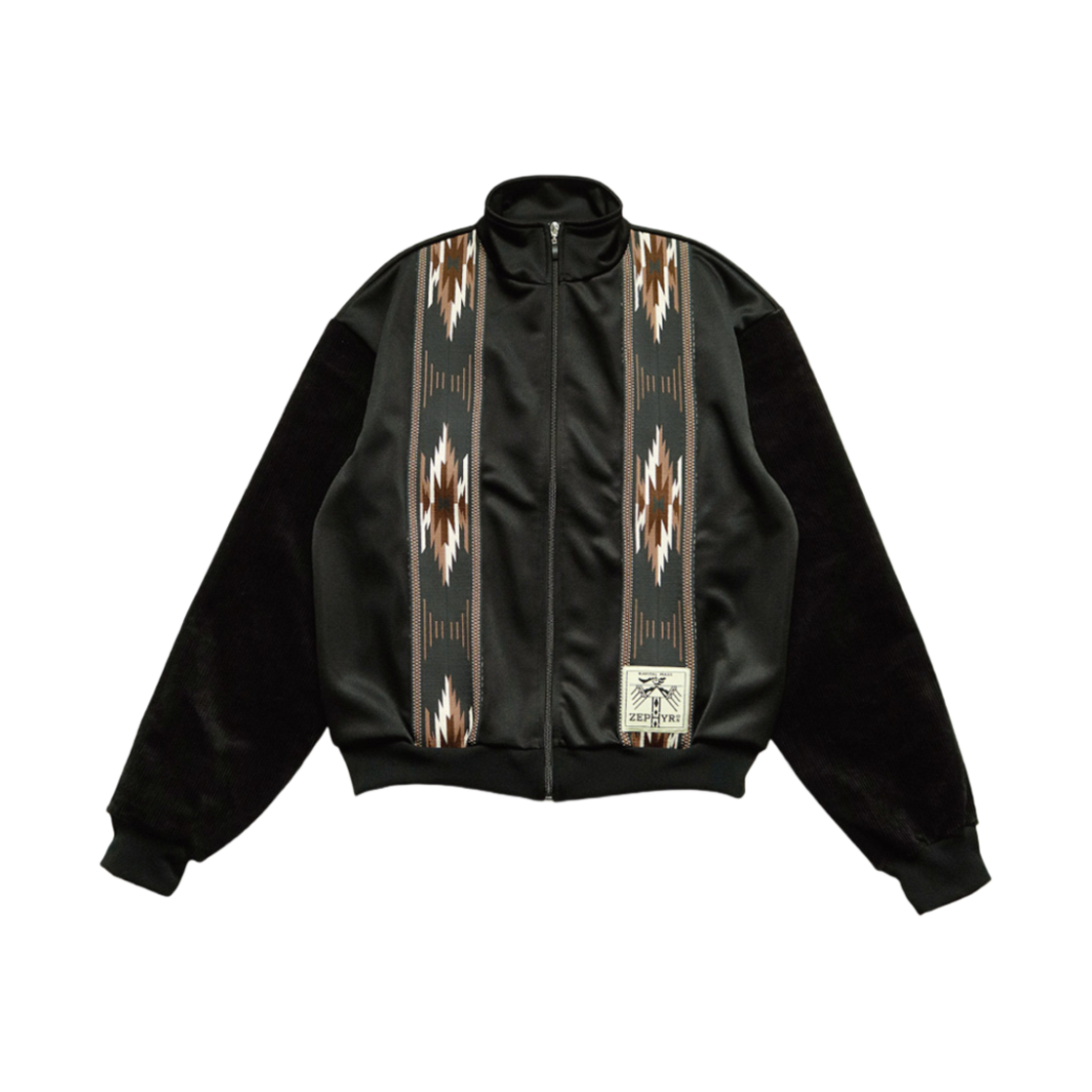 K2304LC093/EK-1600LC/EK-1600LCA Kapital Smooth Jersey Kochi & Zephyr Track Jacket Black