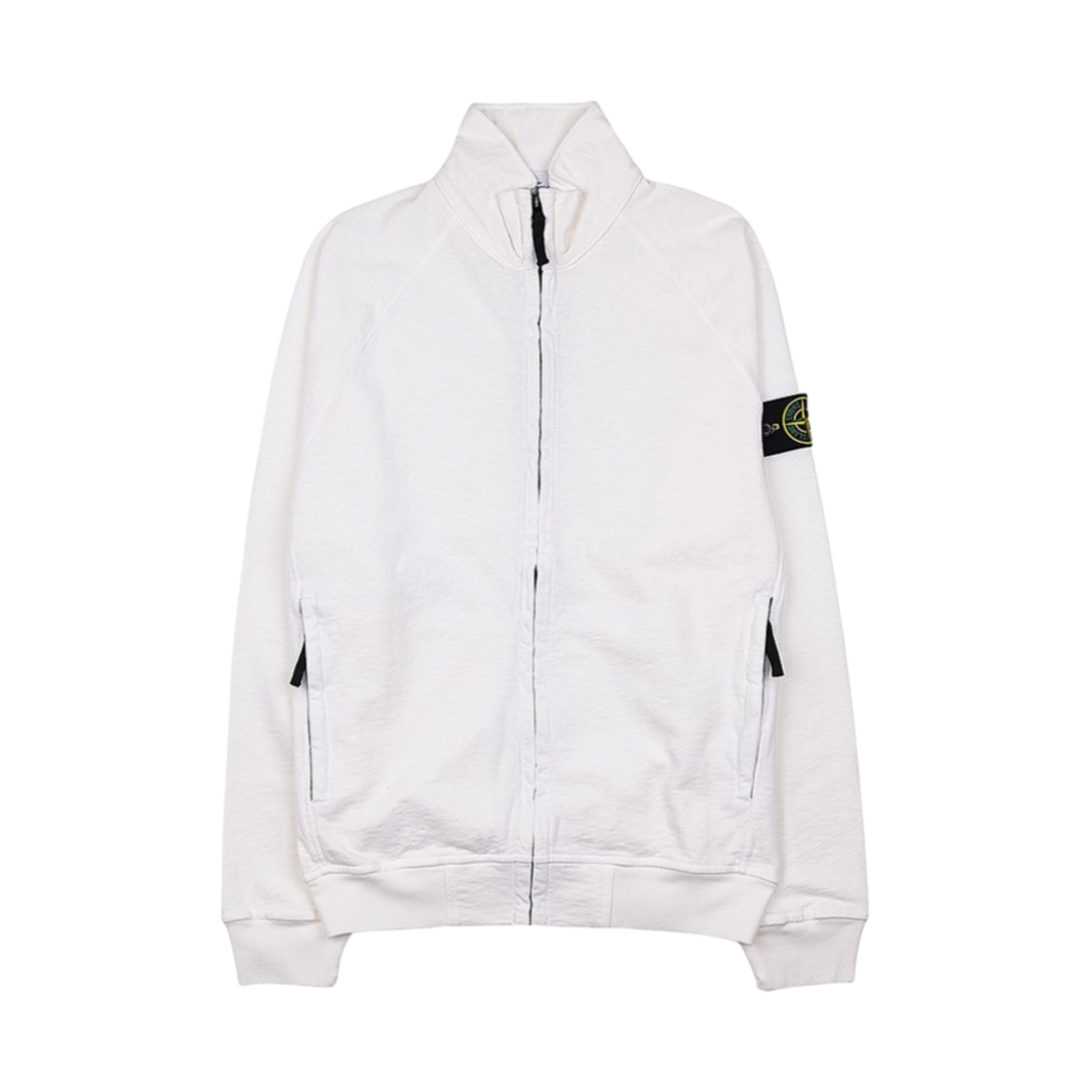 781562460-V0001 Stone Island 62460 Old Treatment Full Zip Sweatshirt White - 23SS