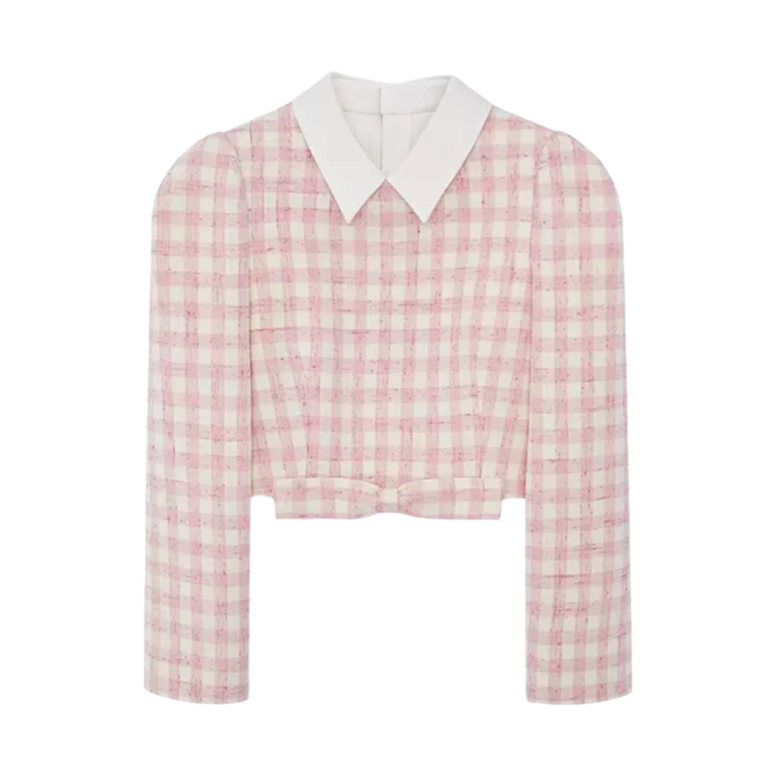 MWDCTO07 (W) Shushu/Tong Fashionable Sweet And Cool Bow Knot Crop Top and Jacket Pink