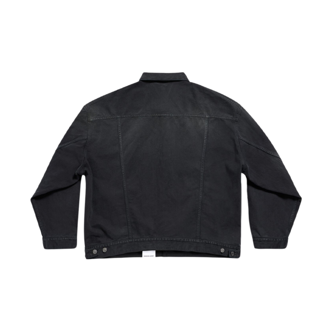 발렌시아가 데님 사이즈 스티커 자켓 블랙(Balenciaga Denim Size Sticker Jacket in Black) - 2