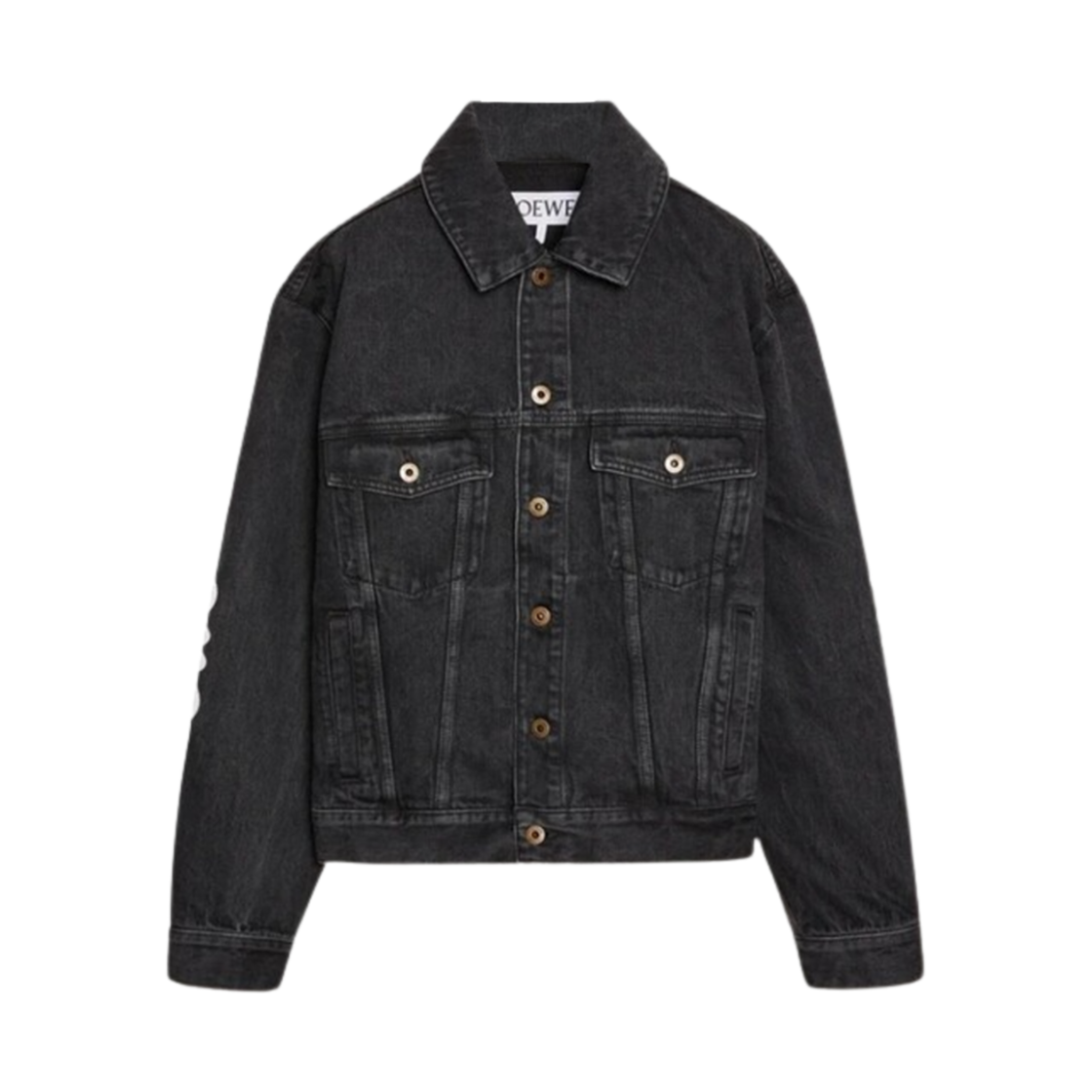 H526Y50W26-1100 Loewe Anagram Jacket in Denim Black