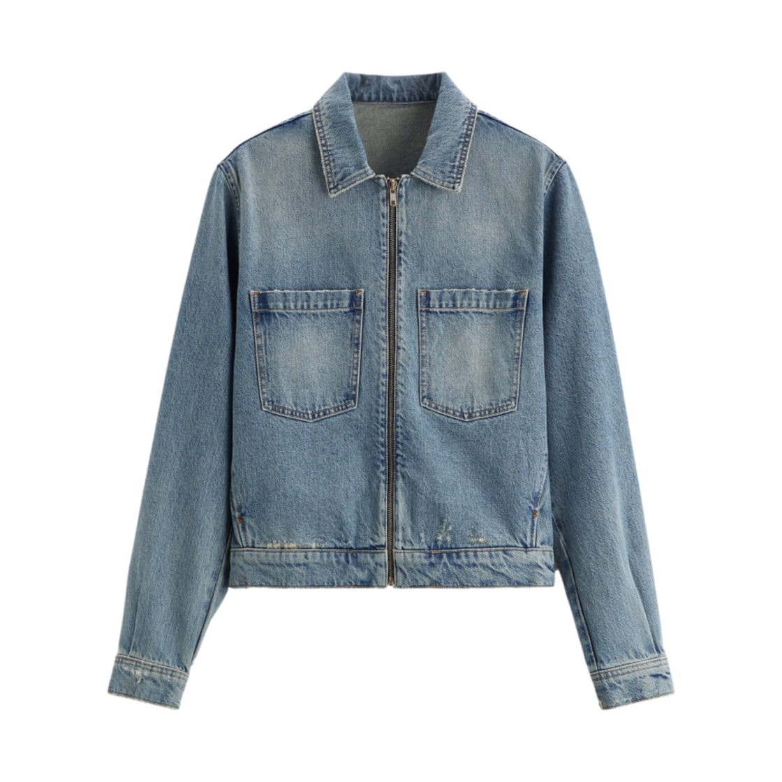 자라 x 루이지 크롭 데님 점퍼 미디움 블루(Zara x Rhuigi Cropped Denim Jumper Medium Blue)